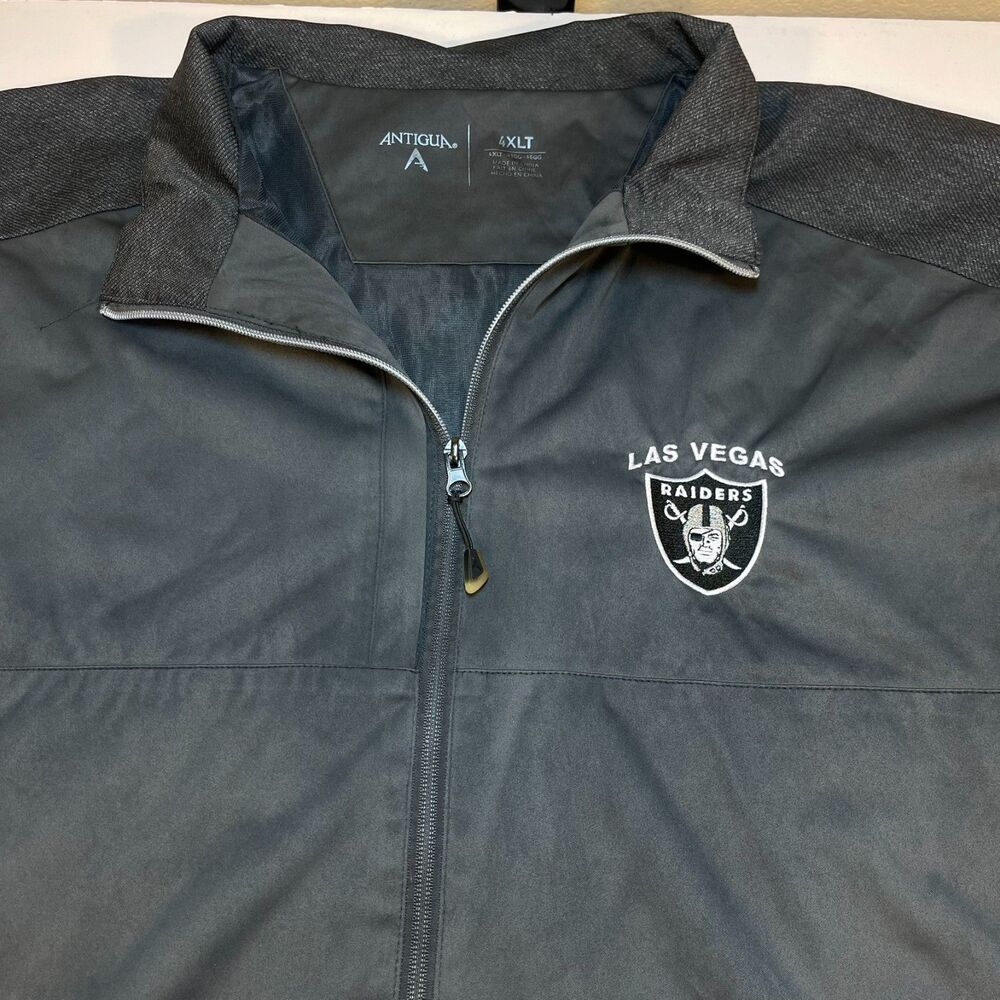 Las Vegas Raiders NFL Football Full Zip Up Jacket Sz Mens 4XLT 4XL Tall